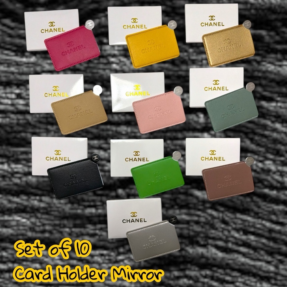 Set or 10 (1 of Each Color) CC Card Holder & Mirror Bundle - New In Box - Picture 1 of 1